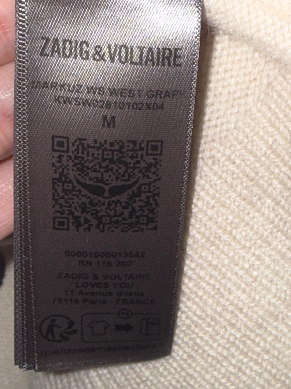 Zadig & Voltaire Markuz Cashmere West Graph Sweater - Picture 6 of 6